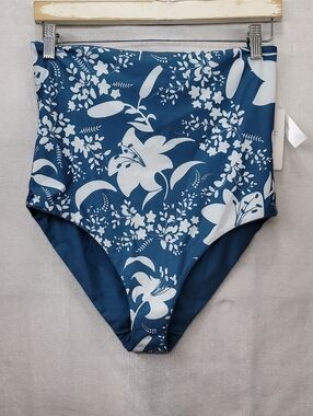 Baiia Nwt Tahiti Reversible High-Waisted Floral Bikini Bottom Size 12